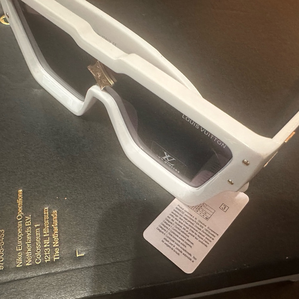 Louis Vuitton White and Gold Glasses